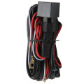 Relay Wiring Harness Black Red Long Fade On Off Halo Relay Wire Kit Remote Control Reliable for Fog HID Lights. 