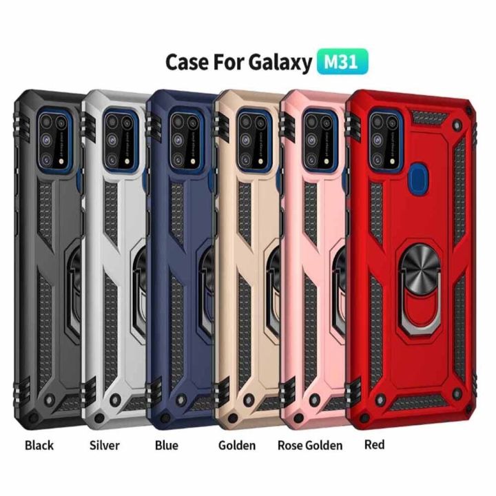 xprmy%20for%20Samsung%20Galaxy%20M31%20phone%20Case%20Luxury%20Armor%20Shockproof%20TPU%20PC%202%20in%201%20360%20Degree%20Rotating%20Holder%20Ring%20Back%20Cover%20-%20Image%203