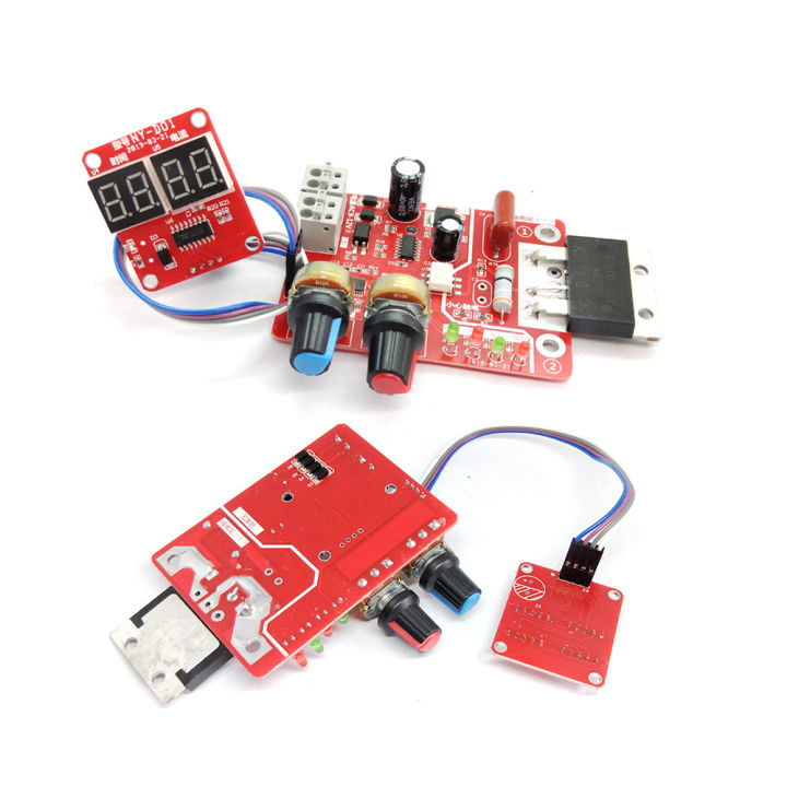 KOGEEK 40A/100A Spot Welding Machine Control Board Adjustable Time Current Digital Display Welder Transformer Controller Board