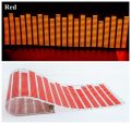 New 45*11cm Led EL sheet music Light lamp sound Equalizer Decoration styling Red Colorful Flash Car Sticker Music Rhythm-red. 