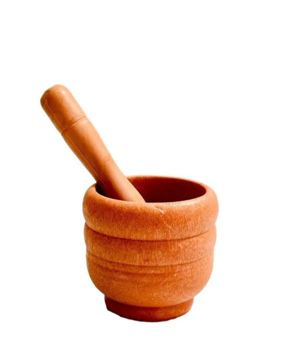 Wooden Mortar and Pestle Set - 8cm Diameter, 9cm Height