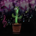 Dancing Cactus Talking Toy,Wriggle Singing Mimicking Cactus,Repeat What You Say,Sing,Dance,Recording,LED. 