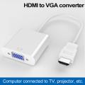 HDMI to VGA Adapter Converter 1080P Digital to Analog HDMI to VGA Cable HDMI to VGA Video Converter With Audio for PC Laptop Tablet. 