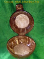 Coconut Shell Jewellery Box Hand Made. 