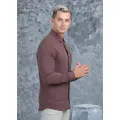 Casual Wear Detailed Linen Long Sleeve Shirt. 