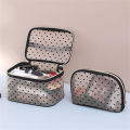 Makeup Bags Mesh Cosmetic Bag Portable Travel Pouches Zipper Pouches Home Office Accessories. 