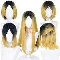 4 Styles Kenma Kozume Cosplay Wig Golden Black Dyeing Kozume Kenma Females Wig Heat Resistant Synthetic Hair Halloween Carnival. 