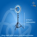 10 Inch Beauty Ring Light with 7 foot stainless steel Stand Tripod and phone holder - Tiktok Light - youtube - Facebook - Instagram - Live stream - 3 color shades - switch - Studio light - FairBay.. 