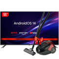 Sanford 55' 4K UHD Smart LED TV - SF9510LED (Two Year Warranty)+ Free Sanford 2200W Vacuum Cleaner SF881. 