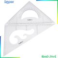 Pack of 2 Triangular Ruler Set, 30/60 and 45/90 Triangles, Set Squares, Geometry Ruler Precise Imperial Graduation Drafting Drawing Measuring Rulers. 