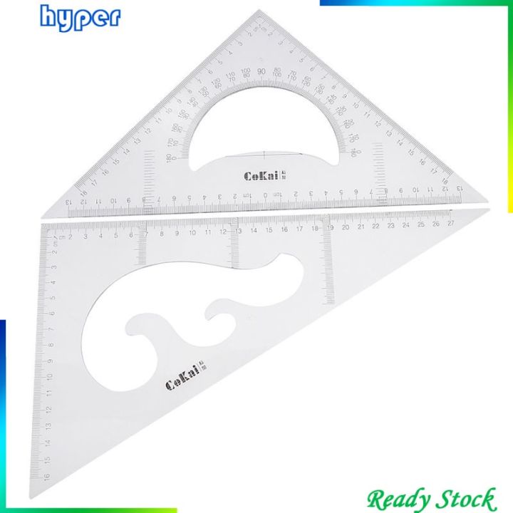 Pack%20of%202%20Triangular%20Ruler%20Set,%2030/60%20and%2045/90%20Triangles,%20Set%20Squares,%20Geometry%20Ruler%20Precise%20Imperial%20Graduation%20Drafting%20Drawing%20Measuring%20Rulers%20-%20Image%202