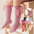 Girls Socks Bow Princess Socks Girls Baby Knee Socks Boneless Stitched Cotton Children Socks Baby Accessories. 
