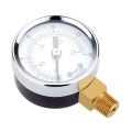 Pressure Gauge - 0 - 30 psi 0 - 2 bar Mini Dial gauge compressor meters hydraulic pressure gauge Gage double scale Black. 