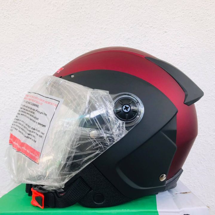 U.P.%202%20%20Alien%20Red%20%20Matt%20Motor%20Bike%20Helmet%20SLS%20Certified%20-%20Image%204