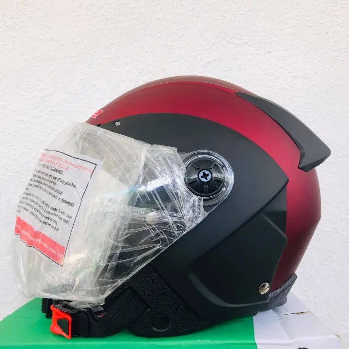 U.P.%202%20%20Alien%20Red%20%20Matt%20Motor%20Bike%20Helmet%20SLS%20Certified%20-%20Image%204