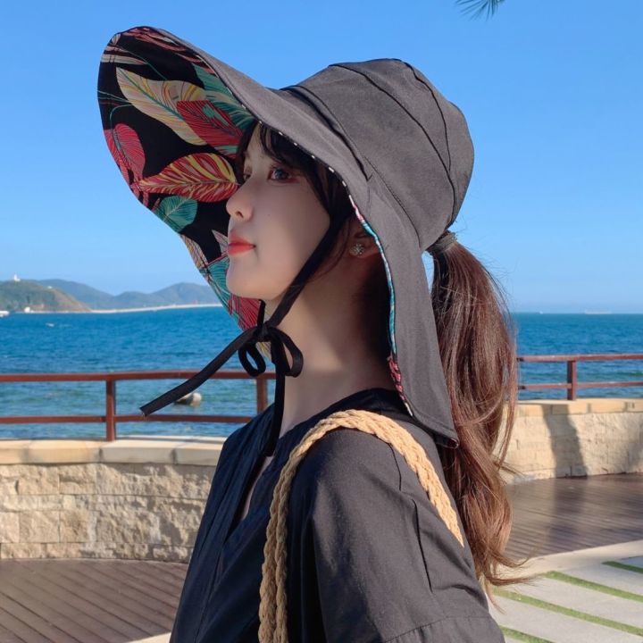 2023New%20Big%20Brim%20High-End%20Fashion%20Sun%20Hat%20Women's%20Summer%20Sun-Proof%20Face%20Cover%20Popular%20Uv%20Protection%20Sun%20Hat%20-%20Image%208