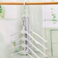 8-in-1 Multi-port Support Circle Clothes Hanger Saves Space Foldable Telescopic Magic Clothes Hanger No-Slip Laundry Rack. 