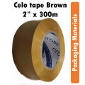 Cello Tape Transparent/Brown Packaging Tape 2 inch x 300m with Primium Glue Roll Selo Tape Made in Sri Lanka by Italian Mart. 
