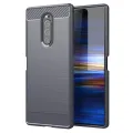 lthmy for Sony Xperia 1 Case Carbon Fiber TPU Soft Silicone Back Cover Armor Phone Case Casing. 