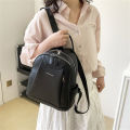 IELGY backpack women's all-match korean style fashion large-capacity casual lychee pattern backpack. 