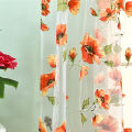 Romantic Bedroom Window Flower Pattern Sheer Curtain Room Divider Home Decor. 