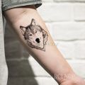 Waterproof Temporary Tattoo Sticker Wolf Wolves Head Animal Neck Wrist Foot Hand Flash Tatoo Tattoos for Men Women Kids. 