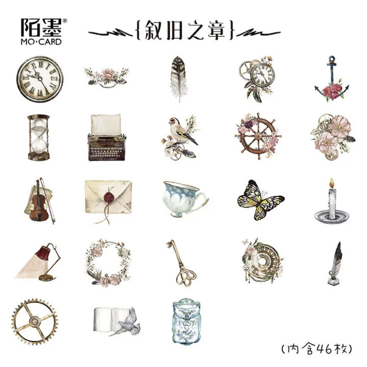 23/46Pcs%20Retro%20Memory%20Sticker%20For%20Scrapbooking%20Diy%20Paper%20Label%20Diary%20Card%20Making%20Journal%20Stationery%20School%20Supplies%20-%20Image%206