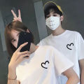 Couple's Summer Short-Sleeved Bottoming Shirt Black and White T T-shirt Female Male 2024 New Internet Hot Fashionable Advanced ins Fashion Brand. 