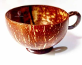 100% Eco Friendly Coconut Shell Cup With The Handle (Height 9.52). 