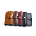 【hot】 SEMORID Credit Card Holder Holder Slim Leather Wallet Pop Up Wallet RFID Blocking Metal Double Card Case For Men And Women. 