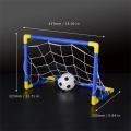 【Dream Sailing Store 】Indoor mini folding football ball post net set pump kids sport outdoor home toy child birthday gift plastic. 