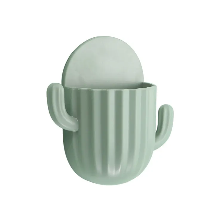 Household%20Wall-mounted%20Storage%20Rack%20Self-adhesive%20Seamless%20Cactus%20Storage%20Rack%20Toothbrush%20Holder%20Shaver%20Organizer%20Drain%20Shelf%20Bathroom%20Accessories%20-%20Image%206