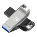 2TB Metal Usb 3.0 Pen Drive 2TB Usb Flash Drives 1TB High Speed Pendrive Waterproof Usb Flash Disk New Upgraded TYPE-C Adapter. 