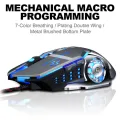 Firewings V6 Gaming Mouse Mause DPI Adjustable Computer Optical LED Game Mice Wired USB Games Cable Silent Programmable Mouse. 