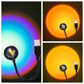 1/3pcs USB Sunset Light Lamp Self Photography LED Night Light Projector Photography Wall Atmosphere Light. 
