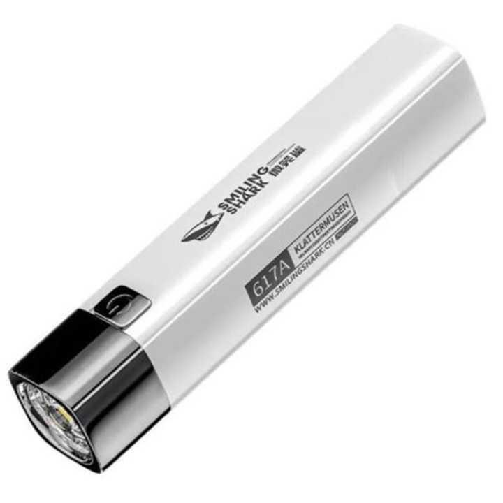 The Lowest Smile shark mini glare flashlight floodlight side light portable compact walking daily carry rechargeable flashlight