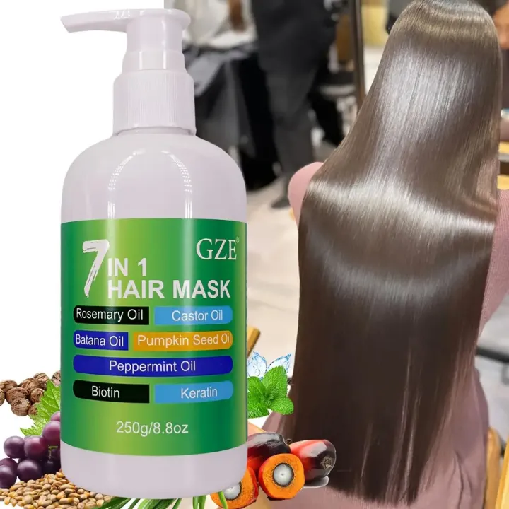 GZE%207in%201%20HAIR%20MASK%20Deep%20Conditioning%20Split%20Ends%20Anti-Breakage%20Soften%20Hair%20y%20Hair%20for%20Dry%20Hair%20Hydrating%20Enriched%20with%20Rosemary%20Oil%20Castor%20Oil%20Batana%20Oil%20Pumpkin%20Seed%20Oil%20Peppermint%20Oil%20Biotin%20Keratin%20-%20Image%205