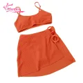 Muses Mall Women Bikini Set Stylish 2-piece Bikini Set with High Waist St for Women Quick Dry Beachwear Swimsuit Set Adjustable Straps Backless Design Padded Bikini Top. 