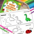 Creative How to Draw Animals Animals Drawing Book Illustrated Tutorials Painting Guide Figure Templates Painting Book Step-by-Step Guide Early Educational Step-by-Step Drawing Book Classroom. 