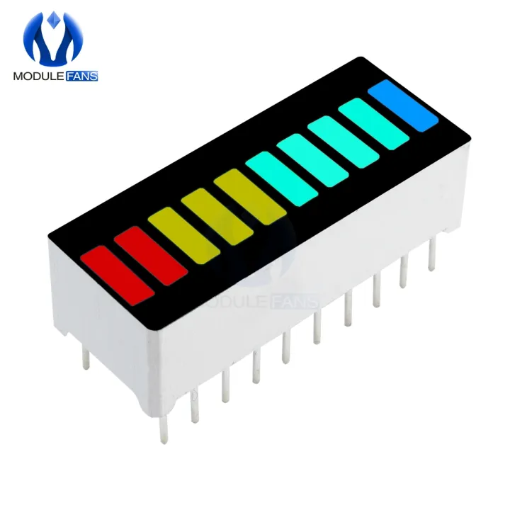 Led Bargraph Module 2PCS LED Display Module 10 Segment Bargraph Display Module Bar Graph ...