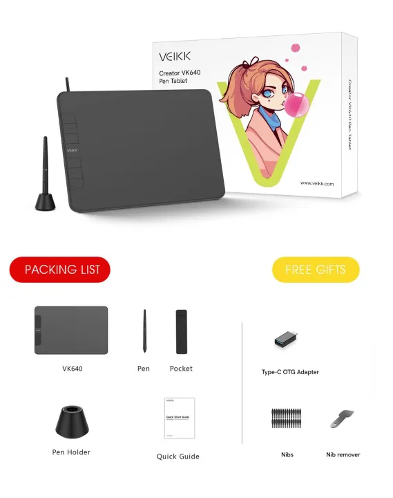 VEIKK%20VK640%206%20x%204%20inch%20Professional%20OSU%20Tablet%20Digital%20Drawing%20Writing%20Pad%20Graphic%20Tablet%20with%20Passive%20Pen(16384%20Levels%20Pressure%20Sensitivity)%20-%20Image%208