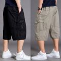 Oversize Fat Cotton Shorts Men Cargo Short Casual Plus Size Cropped Trouser Sports Tactical Baggy Pants Loose 5XL 6XL Summer. 