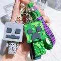 New Creativity My World 3D Sandbox Game Keychain Minecraft Couple Keychain Bag Pendant Cos Action Figure. 