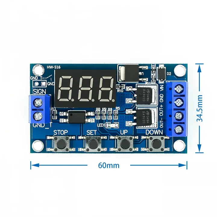 Dc%2012v%2024v%20Dual%20Mos%20Led%20Digital%20Time%20Delay%20Relay%20Trigger%20Cycle%20Timer%20Delay%20Switch%20Circuit%20Board%20Timing%20Control%20Module%20Diy%20-%20Image%203