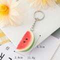 Watermelon Fruit Pendant Key Chains For Friend Gift Unique Creative Simulation Watermelon Carrot Bag Car Box Key Ring. 
