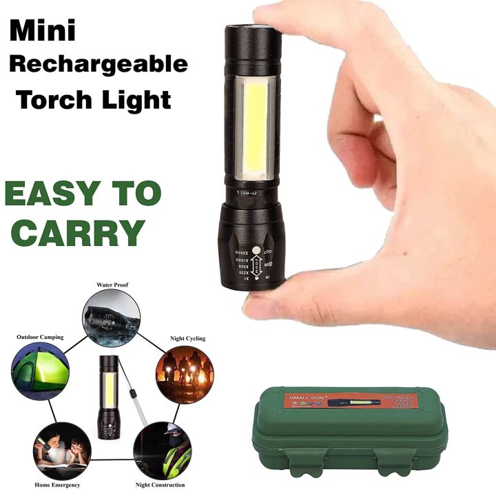 Rechargeable Mini LED Torch Flashlight