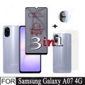 3 in 1 for Samsung Galaxy A07 A06 Privacy Soft Screen Protector for SamsungA07 A05S Front Glass Back Film Camera Lens Protector. 