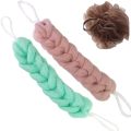 Stretch Back Sponge with Rope Handles Back Scrubber Bath Shower Mesh Sponge Exfoliating Body Scrub Stretch Braided Loofah for Men and Women. 