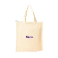 MYSU Heavy Duty Brown Eco Friendly Large Canvas Tote Bag with Zipper - 14.5 inches (L) * 3 inches (W) * 16 inches (H) - Holds up to 15kg. 