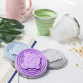 Folding Cup Foldable Collapsible Telescopic Silicone Water Bottle Teacups. 